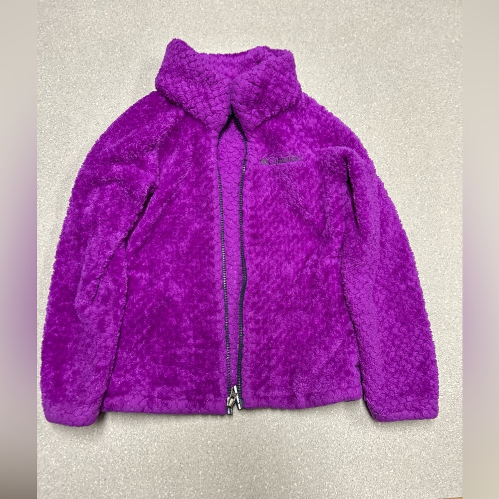 Columbia purple girls small zip up hoodie